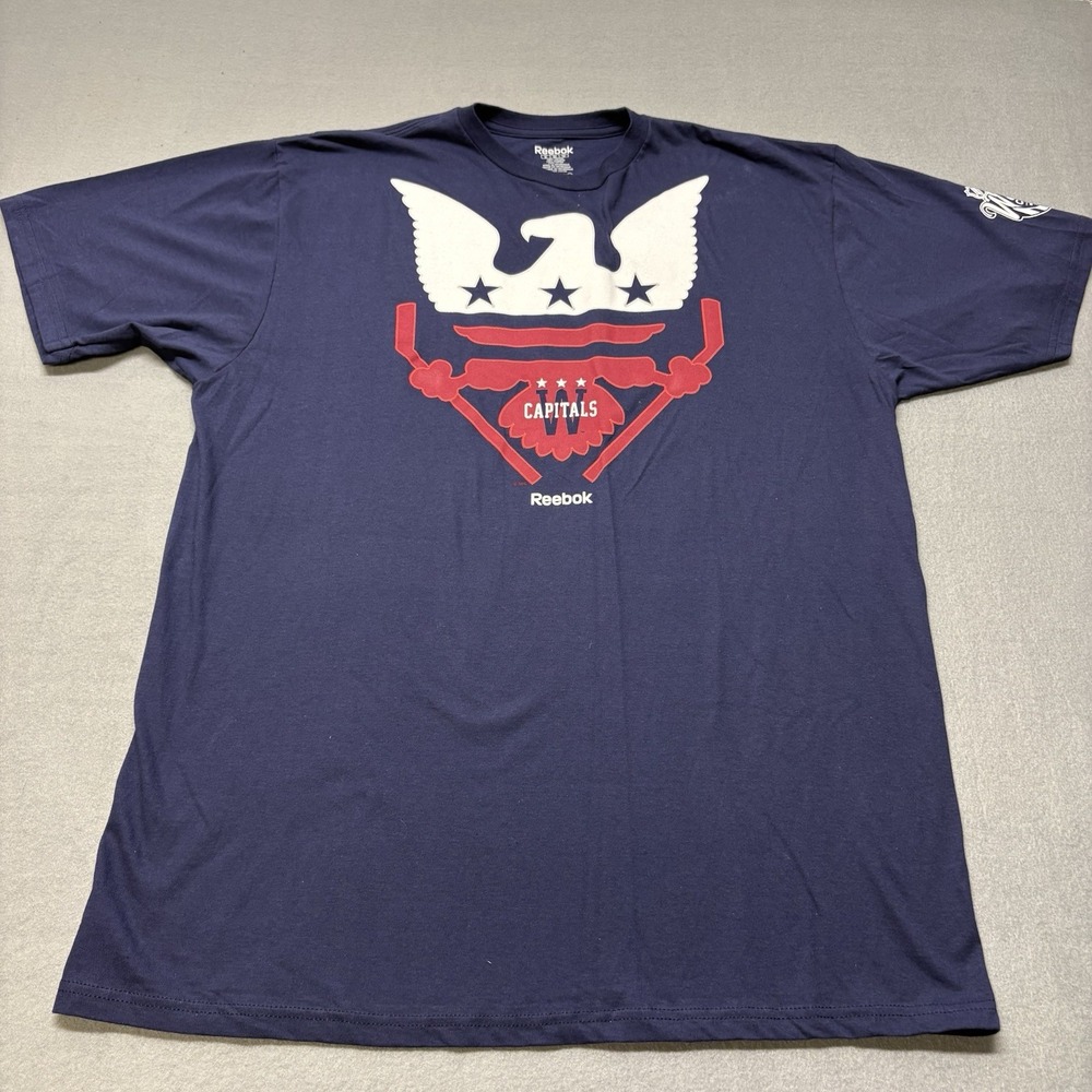 Washington Capitals 2015 Winter Classic XL Mens Blue Graphic Logo Tshirt NHL